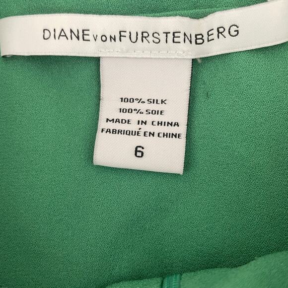 Diane Von Furstenberg Women Silk Top 6‎ Quiet Luxury Business Contemporary Chic - Picture 2 of 10